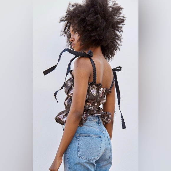 Brock Collection x H&M Lyocell-Blend Top Size Medium - Picture 3 of 8